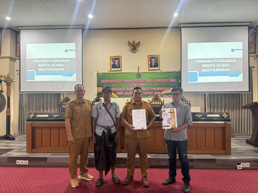 MUSYAWARAH PERENCANAAN PEMBANGUNAN DESA TENTANG PERUBAHAN RENCANA KERJA PEMERINTAH DESA DARMASABA TAHUN 2025